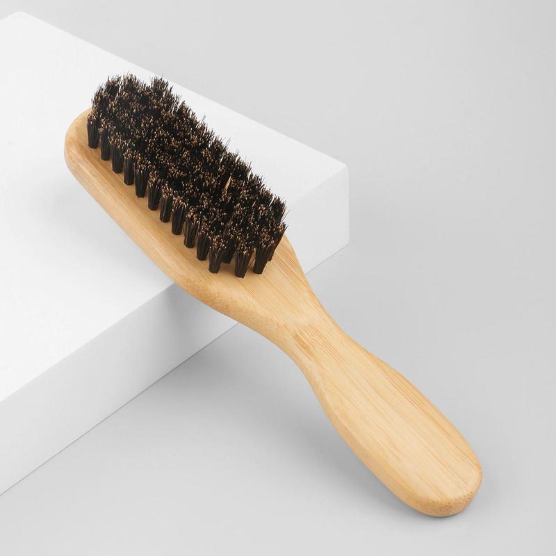 Wooden Handle Beard Brush, Multifunctional Hair Brush for Men, Hair Styling Tool for Home & Salon Use, Men Gifts, Christmas Gift