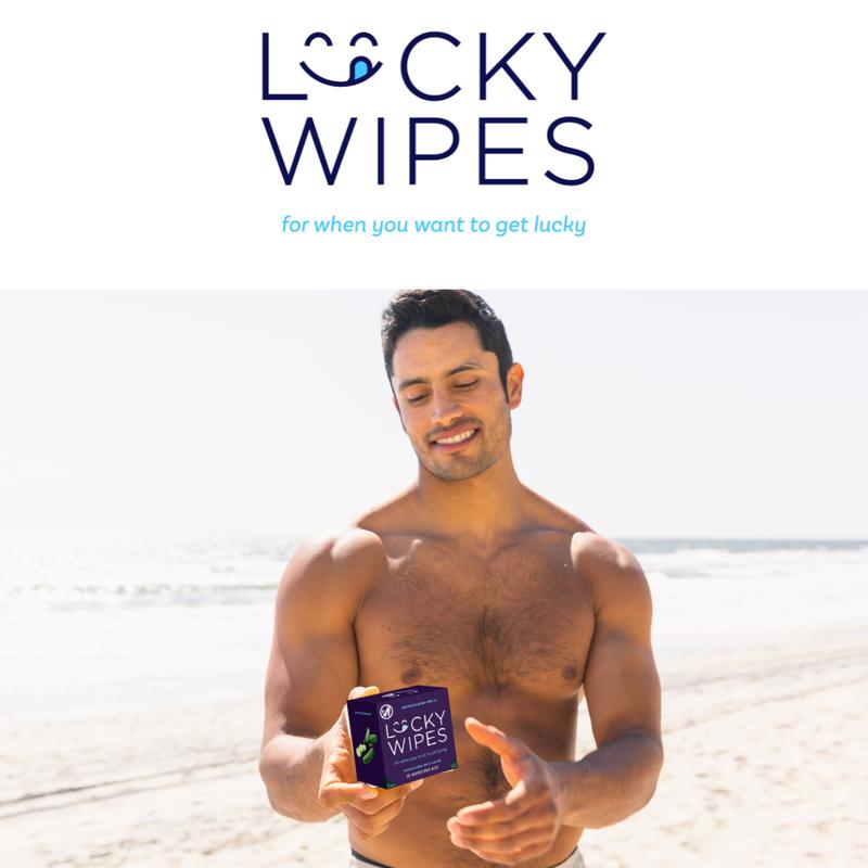 Lucky Wipes For Men Flavored Hygiene Sweet Cucumber Flavor