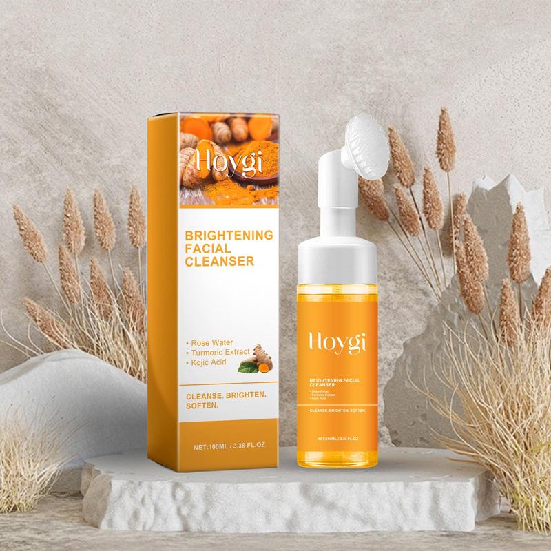 Turmeric Cleansing Set, Turmeric Soap, Turmeric Cleansing Mousse with Vitamin C, Hyaluronic Acid, Retinol, Oil Control, Gentle Exfoliation, Suitable for All Skin Types, Travel Essentials Cleansing Set