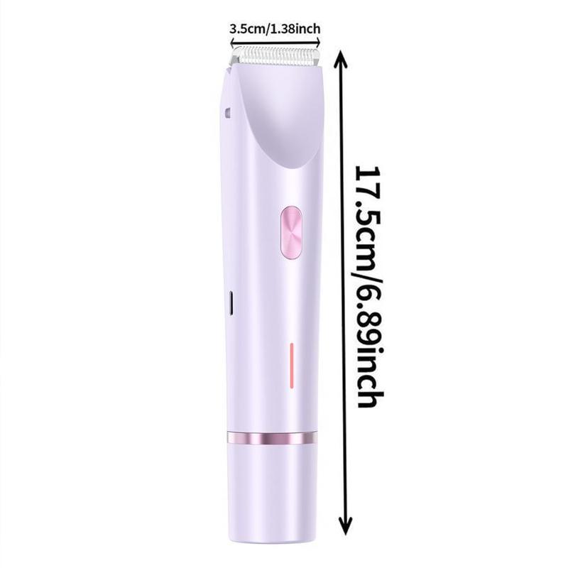 Double Ended Electric Hair Trimmer for Women, 1 Set 2 in 1 Waterproof Body & Facial Shaver, Rechargeable Hair Trimming Tool for Daily Use