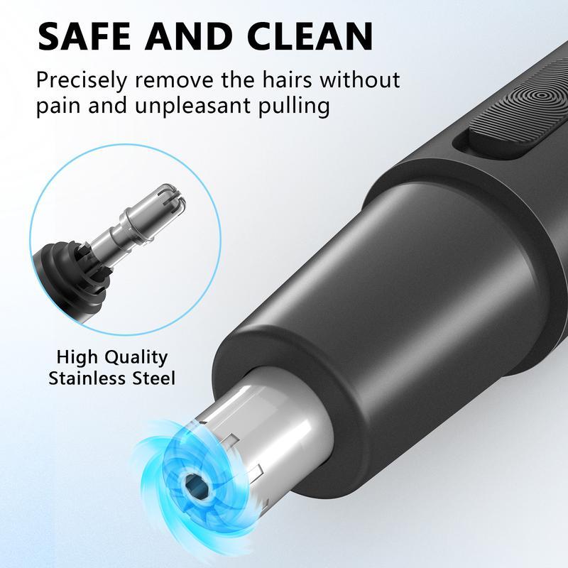 AILE Portable Nose and Ear Hair Trimmer,Cordless Hair Shaver for Nose, Personal Care Appliances for Men,Waterproof Nose Clippers for Easy Cleansing