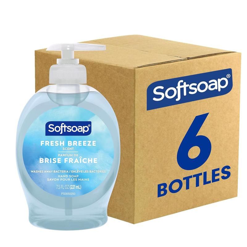 Softsoap Liquid Hand Soap, Fresh Breeze - 7.5 Fl Oz (Pack of 6) Nail Scented Gentle Moisture