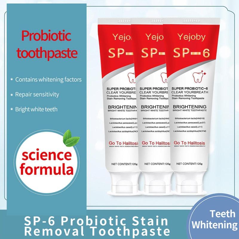 [90% People Choose] ProbioticSp-6 Toothpaste, Sp-6 Brighten Toothpaste, SP 6 Toothpaste,Fresh Breath, Sp-6 Toothpaste 4.2 oz