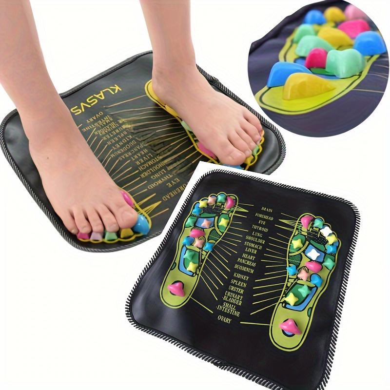 Foot Massage Mat, Random Color Stone Foot Massage Pad, Imitation Pebble Foot Reflexology Massager,  Manual Massage Tool for Home Use