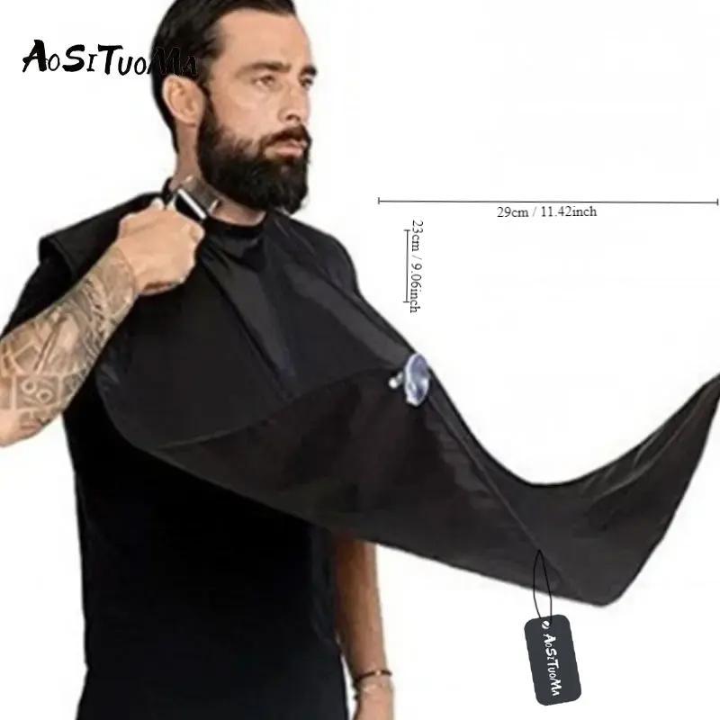 Foldable Shaving Apron, 1 Count Waterproof Hair Catcher, Hair Shaving Aprons for Salon & Home