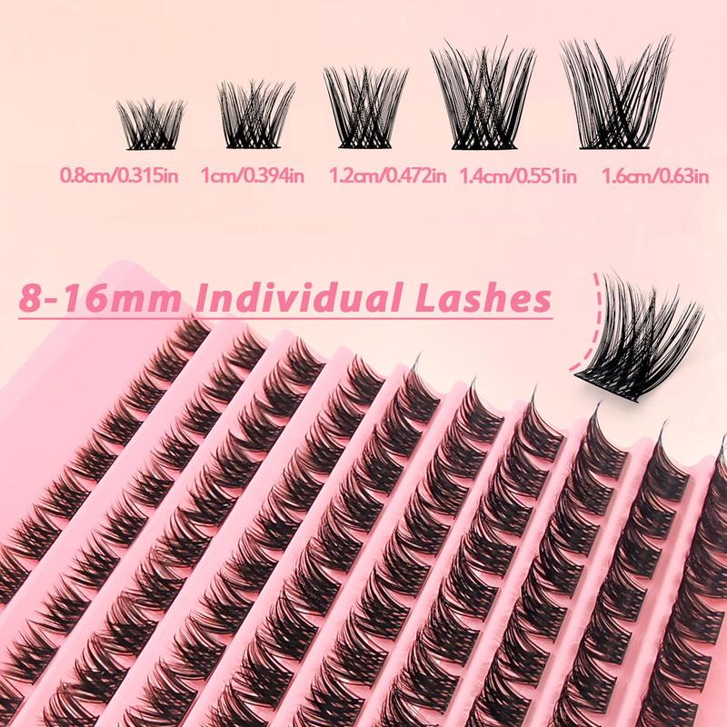 Mixed Size C Curl Individual False Eyelashes, 1 Set Natural Look Eyelash Extensions, Self Grafting Eyelash Clusters, False Eyelashes Clusters, Christmas Gift