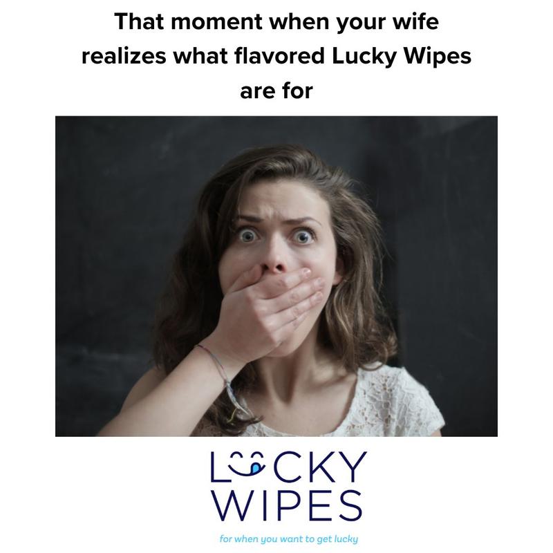 Lucky Wipes For Men Flavored Hygiene Sweet Cucumber Flavor