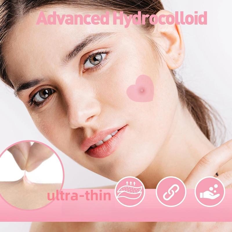 Heart & Star Shaped Pimple Patch, 1 Set Waterproof Hydrocolloid Acne Covering Sticker, Gentle Facial Skin Care Product for Women & Men