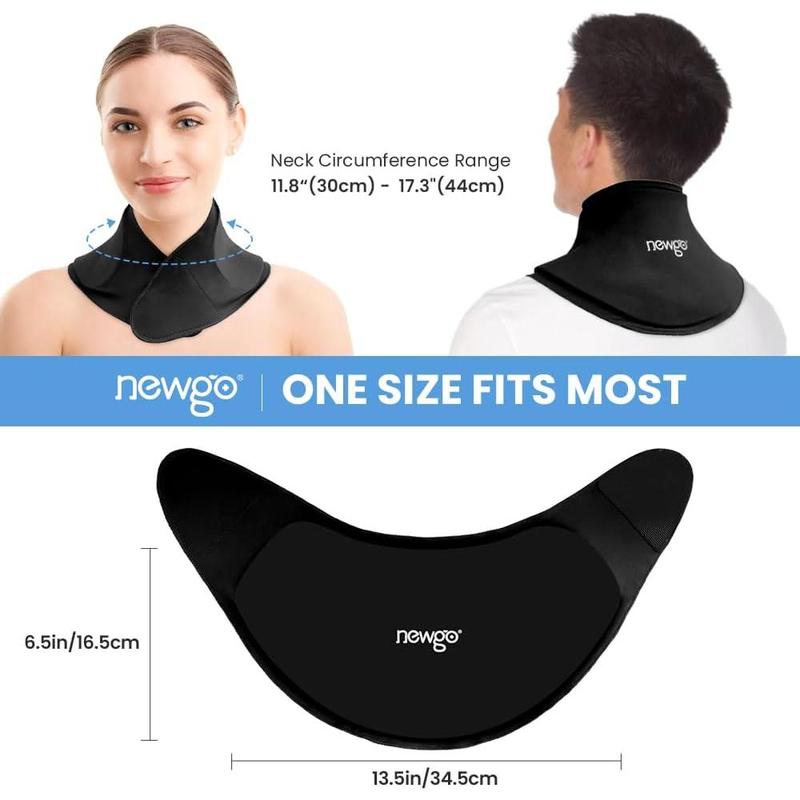 Neck Ice Pack Wrap Reusable Ice Packs for Neck Pain Relief, Cervical Ice Pack for Injuries, Swelling, Sprains, Neck Stiffness and Cervical Surgery Recovery (Black)