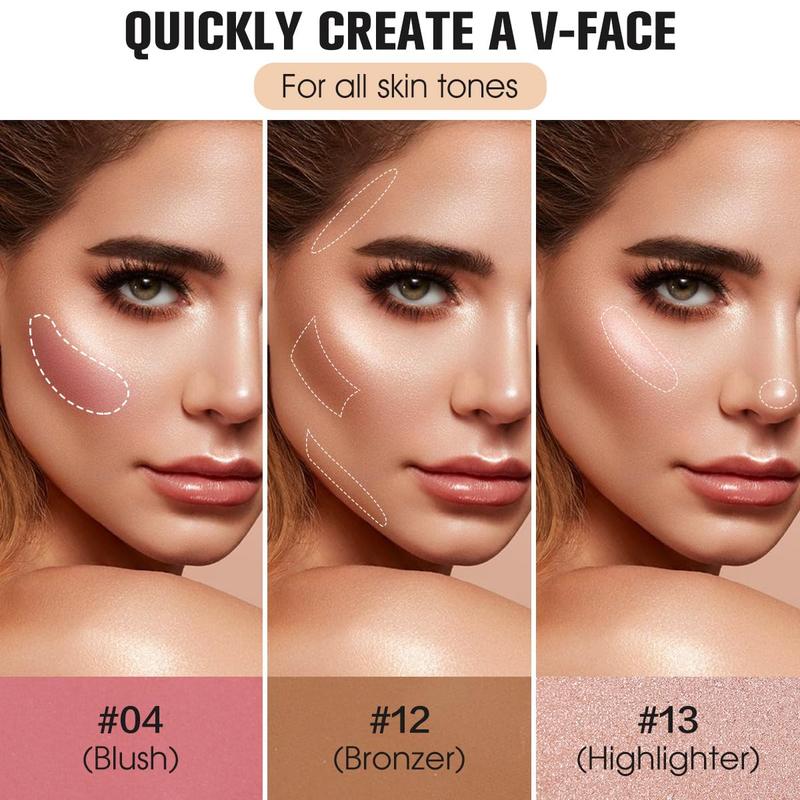 16 Colors Contour Palette Make up - Blush Highlighters Bronzer Powder  in one Makeup Palettes Contour Kit - Face Cosmetics Gifts for Women Beauty for Festivals