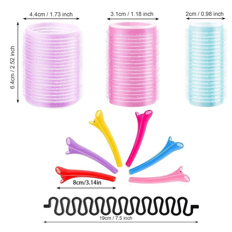 Hair Rollers Set, 31pcs set Hair Curlers & Duckbill Sectioning Clip & Hair Clip, Professional Hair Styling Tools for Salon & Barber Shop