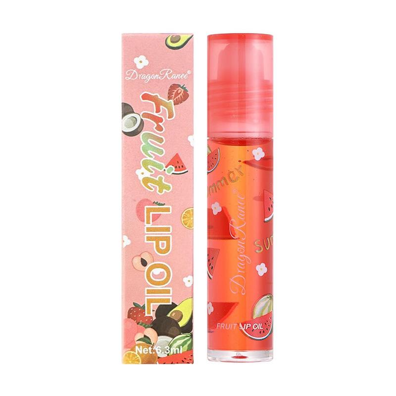 Cute Moisturizing Lip Oil, 1 Count Fruit Flavored Lip Gloss, Hydrating Lip Oil Lip Stick, Plumping Lip Oil Lip Stick Prevents Dry Cracks, Lip Care Products