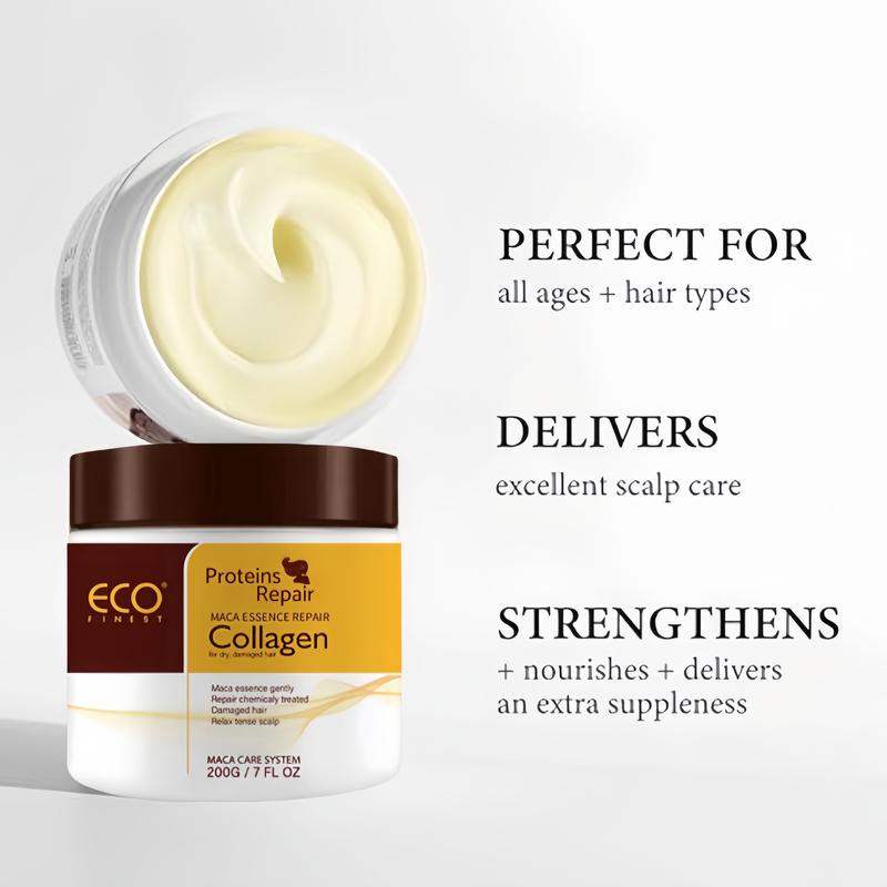 Collagen Hair Treatment Deep Repair Conditioning Argan Oil Collagen Hair Mask Essence for Dry Damaged Hair All Hair Types 7 oz 200ml(DR) Conditioner Haircare Shampoo Repairing Restore Z Hydrate Jojoba Comfort Cleansing Moisturize Hydrating Moisture