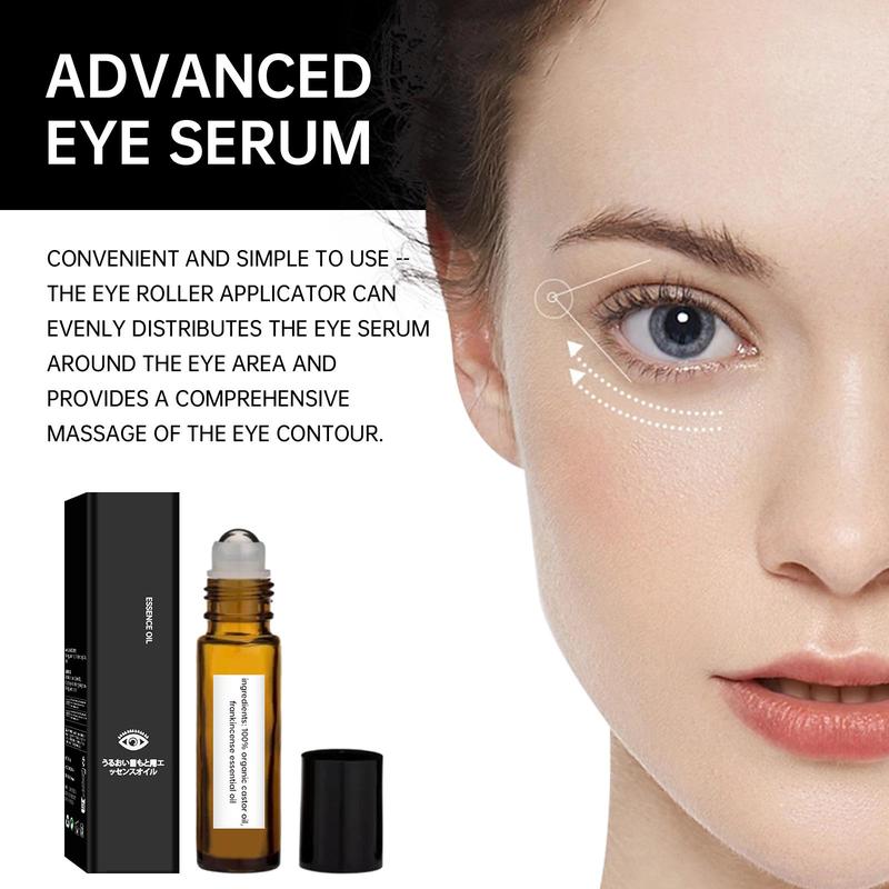 Time Eraser Eye Care Oil, 2 Counts set Castor Oil & Frankincense Essential Oil Eye Serum, Eye Care Product for Women & Men, Daily Skincare Product