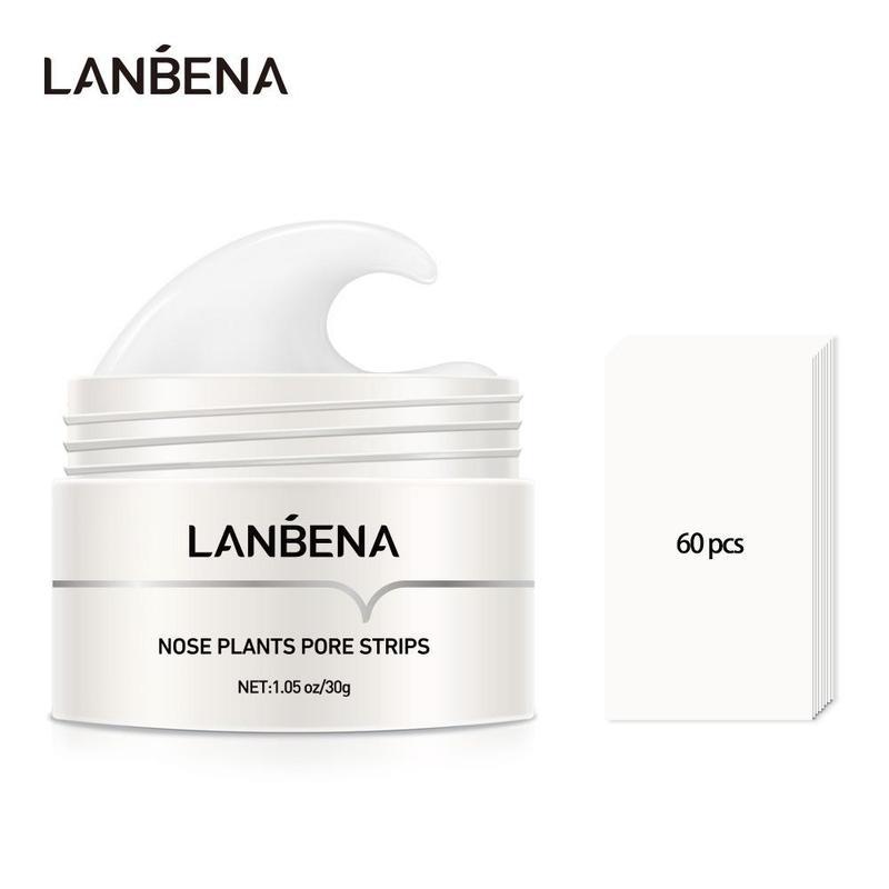 Lanbena Blackhead Whiteheads Remover Mask Facial Peeling Nose Strip Acne Deep Cleansing 30g All Skin Types