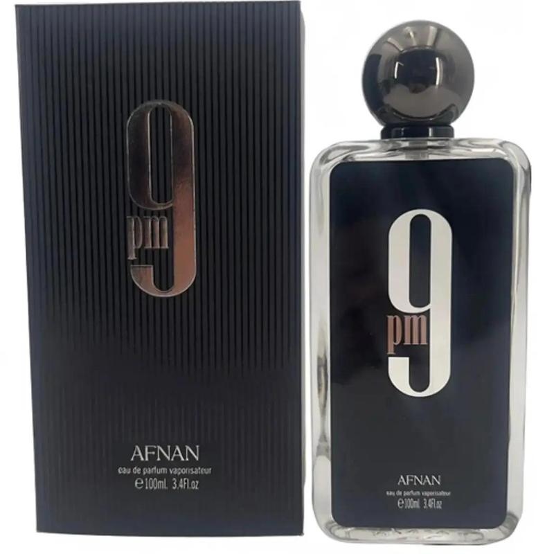 Afnan 9 Pm EDP SPRAY 3.4 OZ for MEN Fragrance Pack Perfume Apple Blend Scent Aroma Cosmetic Vanilla Scented Cologne