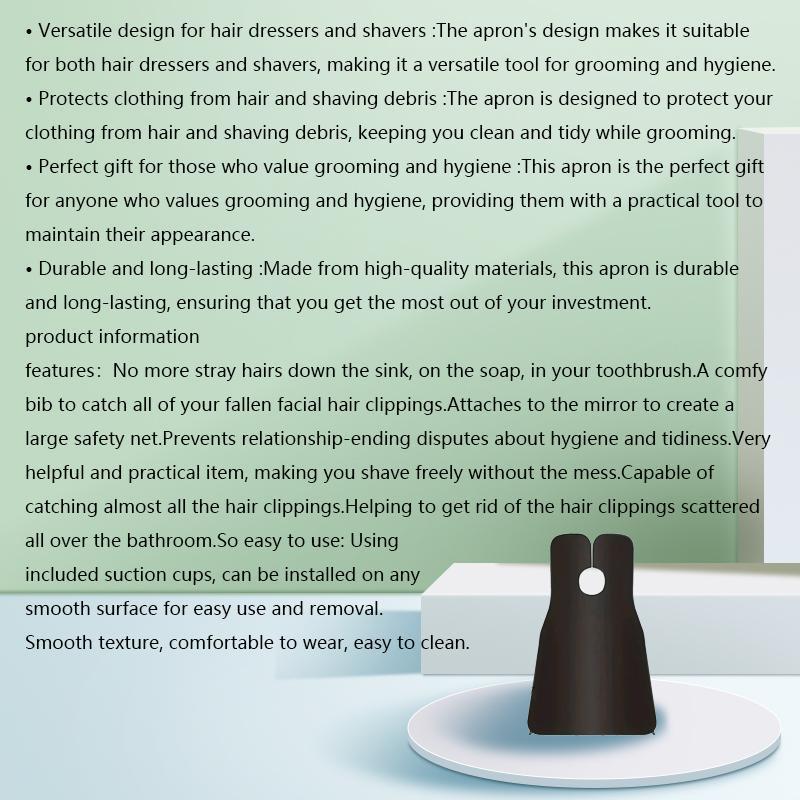 Foldable Shaving Apron, 1 Count Waterproof Hair Catcher, Hair Shaving Aprons for Salon & Home