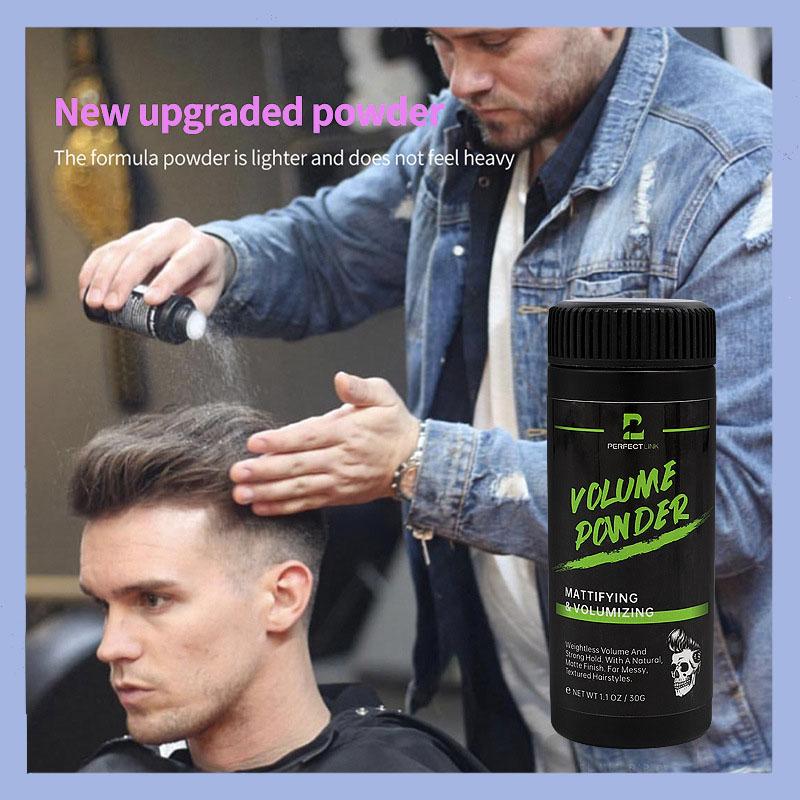 Men's volumizing hair powder for normal hair, textured root foam, non-greasy matte styling powder