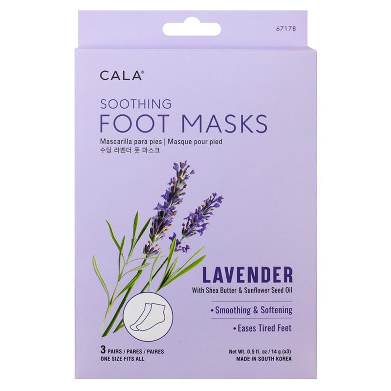 Moisturizing Foot Masks (3 Pairs) - Soothing Lavender Scented Foot Care Masks