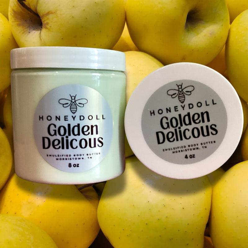 Golden Delicious Emulsified Body Butter - Premium Ingredients, Cruelty Free, Paraben & Phthalate Free - Apple