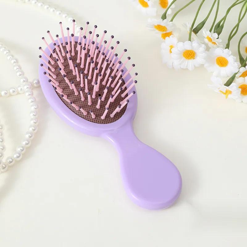 Cute Air Cushion Comb, Compact Size Scalp Massage Brush, Curly Hair Detangling & Styling Combs, Personal Hair Styling Tool for Women & Girls