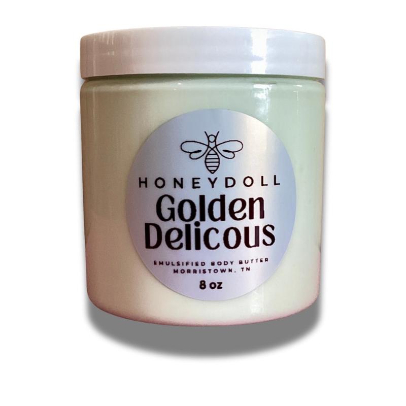 Golden Delicious Emulsified Body Butter - Premium Ingredients, Cruelty Free, Paraben & Phthalate Free - Apple