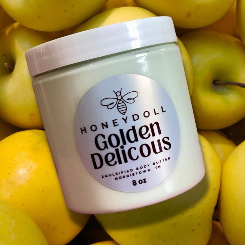 Golden Delicious Emulsified Body Butter - Premium Ingredients, Cruelty Free, Paraben & Phthalate Free - Apple