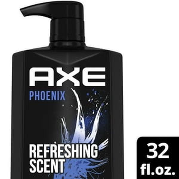 AXE Men's Liquid Body Wash & Shower Gel with Pump Phoenix Crushed Mint & Rosemary, 32 oz