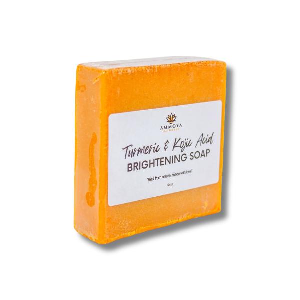 Ammoya Naturals Turmeric Kojic Soap for Gentle Skin Cleansing For Face and Body acnespots