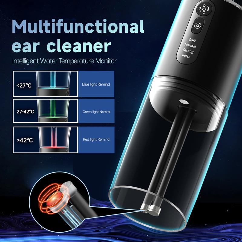 Morfone Electric Ear Wax Removal Tool, Gentle Waterproof Ear Wax Remover with Multiple Replacement Nozzles, 4 Pressure Settings for Effective Ear Wax Removal