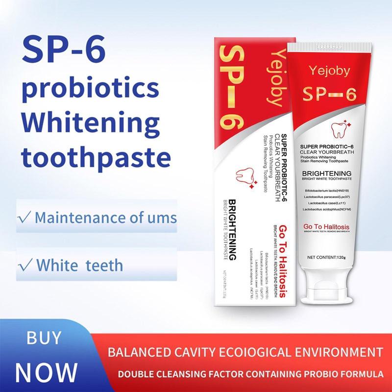 [90% People Choose] ProbioticSp-6 Toothpaste, Sp-6 Brighten Toothpaste, SP 6 Toothpaste,Fresh Breath, Sp-6 Toothpaste 4.2 oz