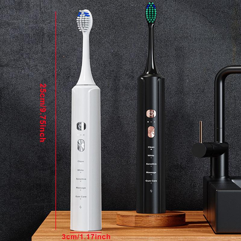 Sonic Electric Toothbrush for Adults with 6 Brush Heads, Electric Toothbrush with 42000 VPM Deep Clean 5 Modes