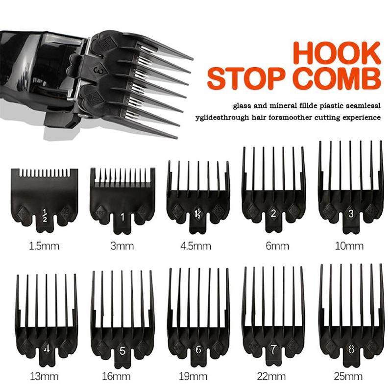 Hair Clipper Limiter Comb Set, 10pcs set Hair Clipper Limit Comb, Professional Hair Clipper Limit Comb Set, Suitable for Many Sizes Hair Trimmer