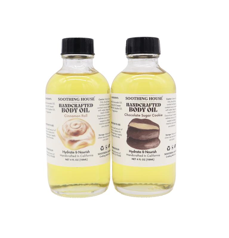 Christmas Body Oil Bundle - Chocolate Sugar Cookie & Cinnamon Roll