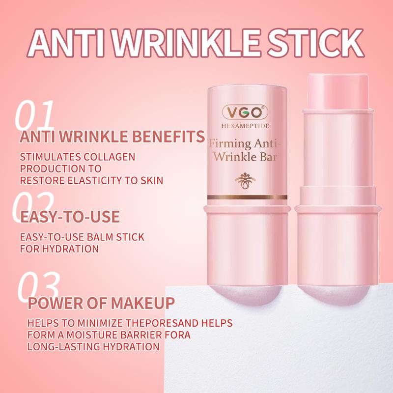 VGO Wrinkle Remover Sticks - Reduces Fine Lines, Moisturizes and Locks in Water - 0.19 oz Moisturizer Skincare - Skin Repair, Comfort Smooth Cleansing