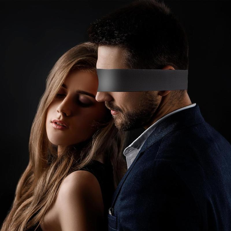 2 count Satin Eye Mask for Sleeping Satin Sleep Mask Silk Blindfold for Women Men Adults Couples Blindfold Scarf Satin Sleep Eye Cover for Travel Nap Meditation Valentine Gift 150cm 59inchBlack+Red Lightweight Comfort