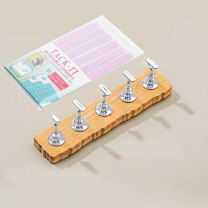 Nail Tip Display Stand Set, 1 Set Nail Tip Display Stand With 96pcs Reusable Nail Tip, Manicure & Pedicure Tool for Beginners