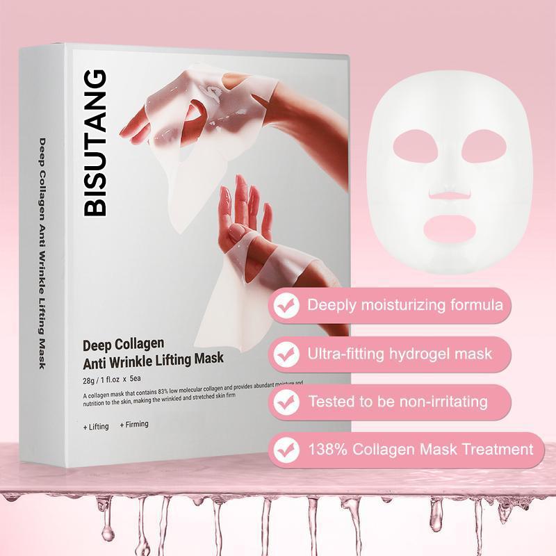 BISUTANG-Deep Collagen Energy Enhancingfacial mask | Original Collagen facial mask 4pcs Skincare Hydrate Skin Repair ComfortRejuvenating