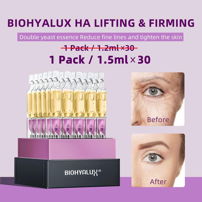 Biohyalux Ultra Hyaluronic Acid Serum, Hyaluronic Acid Glass Skin Single-Use Vials Skincare Repair Comfort