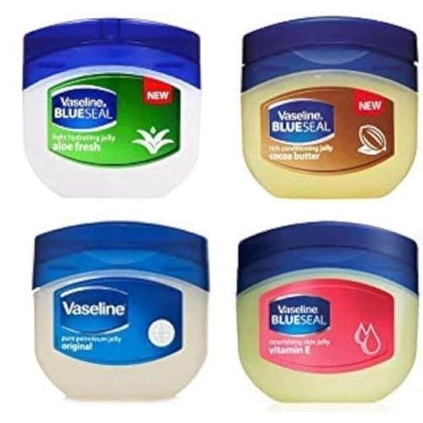 Vaseline Blue Seal Series (Variety 4 Pack)Cocoa Butter, Vitamin E, Aloe fresh, Original