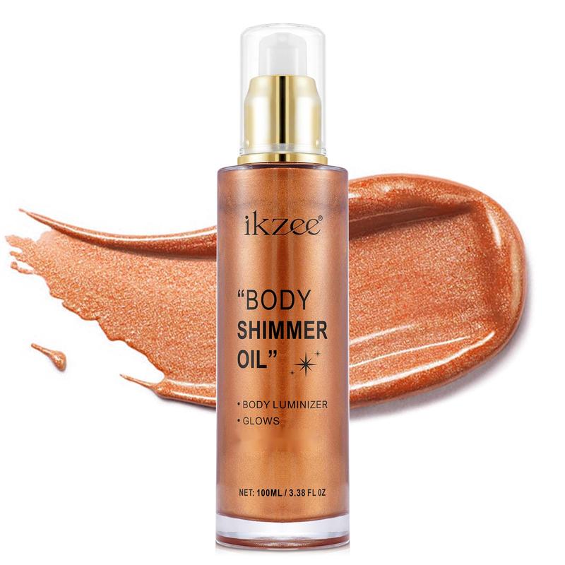 2024 Summer Viral - Ikzee Shimmer Body Oil, Glitter Body Moisturizing, Light Shimmering Glow (3.38 Fl Oz Pack of 1) Body Care Moisturize