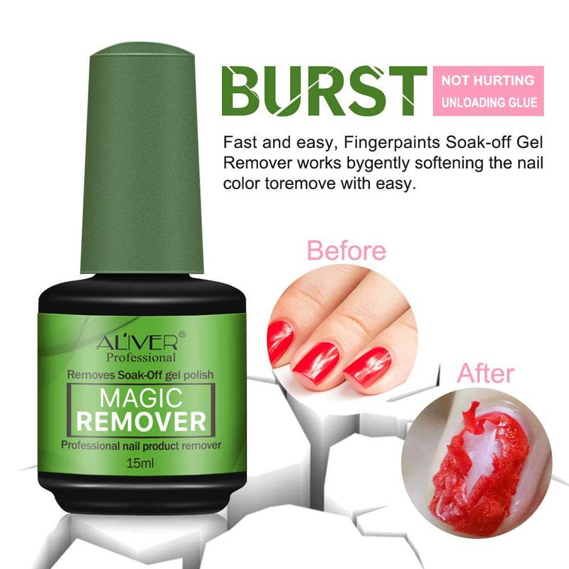 Professional Gel Polish Remover - Quick & Easy Soak Off - 0.25fl Oz - Don't Hurt Nails - Manicure, Nail Care