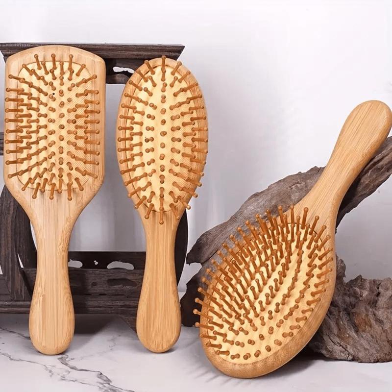 Natural Bamboo Haircare Hair Comb, Stimulate Hair Growth & Enhance Scalp Health Massage Comb for Women & Men, Professional Heatless Styling Tools for Summer Gift, Christmas Gift