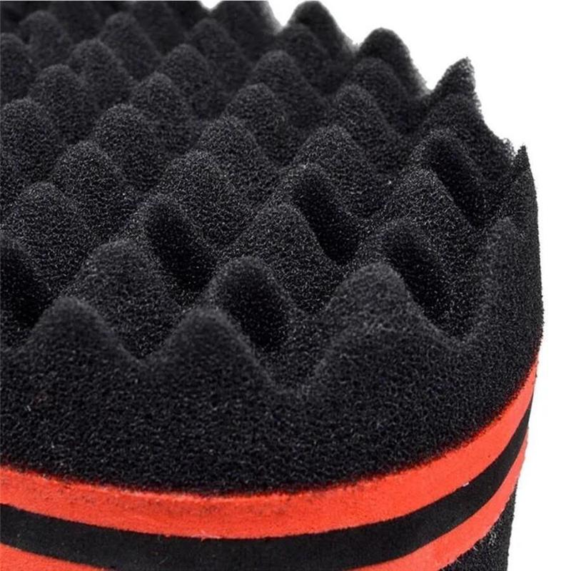 Random Color Double Sided Oval Hair Sponge Brush, Big Holes Barber Hair Brush Sponge, Afro Curl Hair Twist Sponges for Men and Women