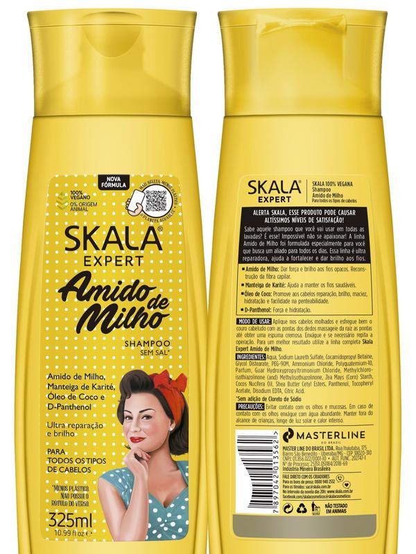 Skala Expert Amido de Milho Shampoo and Condicional Kit - 325 ml - 100% Vegan