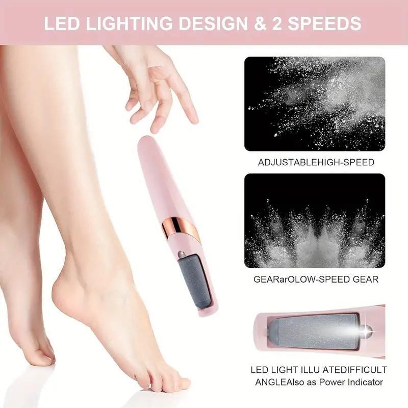 Electric Foot Callus Remover, 1 Count USB Charging Foot File Tool, Portable Foot Dead Skin Remover, Pedicure Foot Skincare Kit, Summer Gifts, Electric Callus Remover