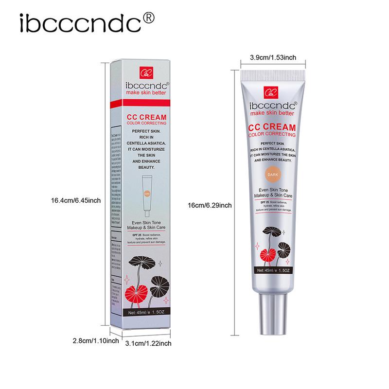 ibcccndc centella asiatica CC cream concealer, long-lasting invisible pore moisturizing and brightening primer before makeup Moisturize Clear Moisturizer