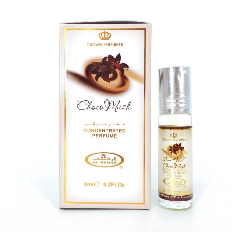 (6 Pack) Choco Musk - 6ml (.2 oz) Perfume Oil Roll-On by Al-Rehab Aroma Fragrance Aroma Fragrance