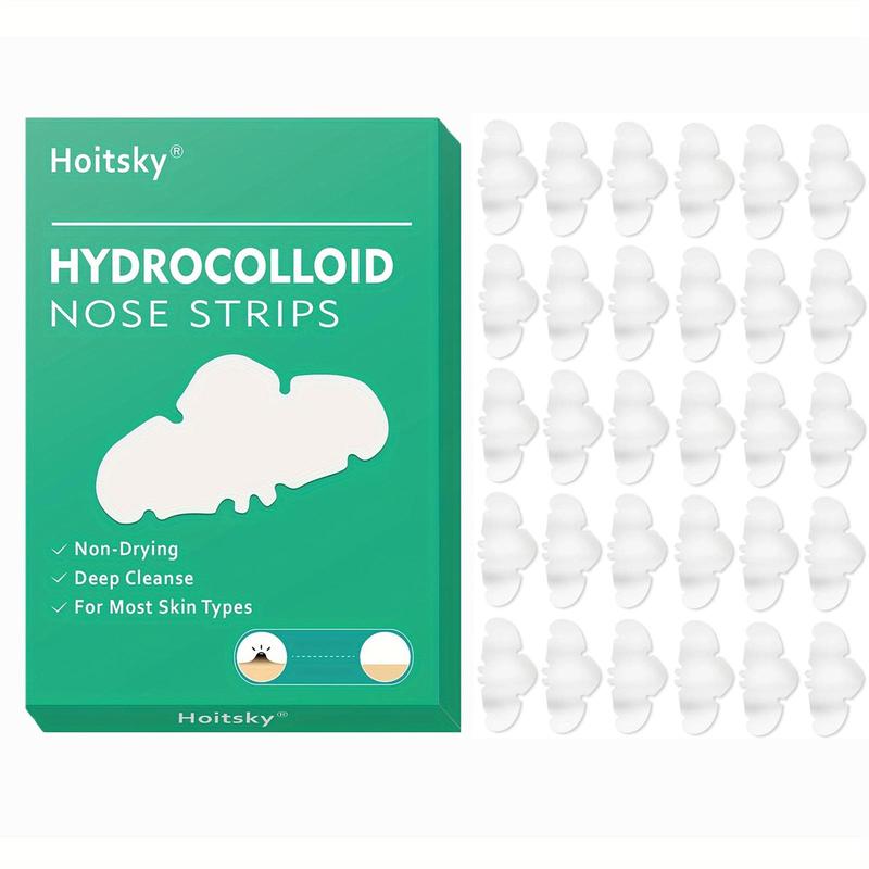 Hydrocolloid Nose Strips, 1 Box Deep Cleansing Nose Pore Strips, Facial Skin Care Product for Women & Men