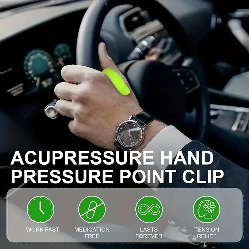 Thumb Acupoint Massage Clip, 4 Counts set Manual Acupressure Clip for Migraine and Tension Relief, Portable Body Massage Tool for Home & Travel